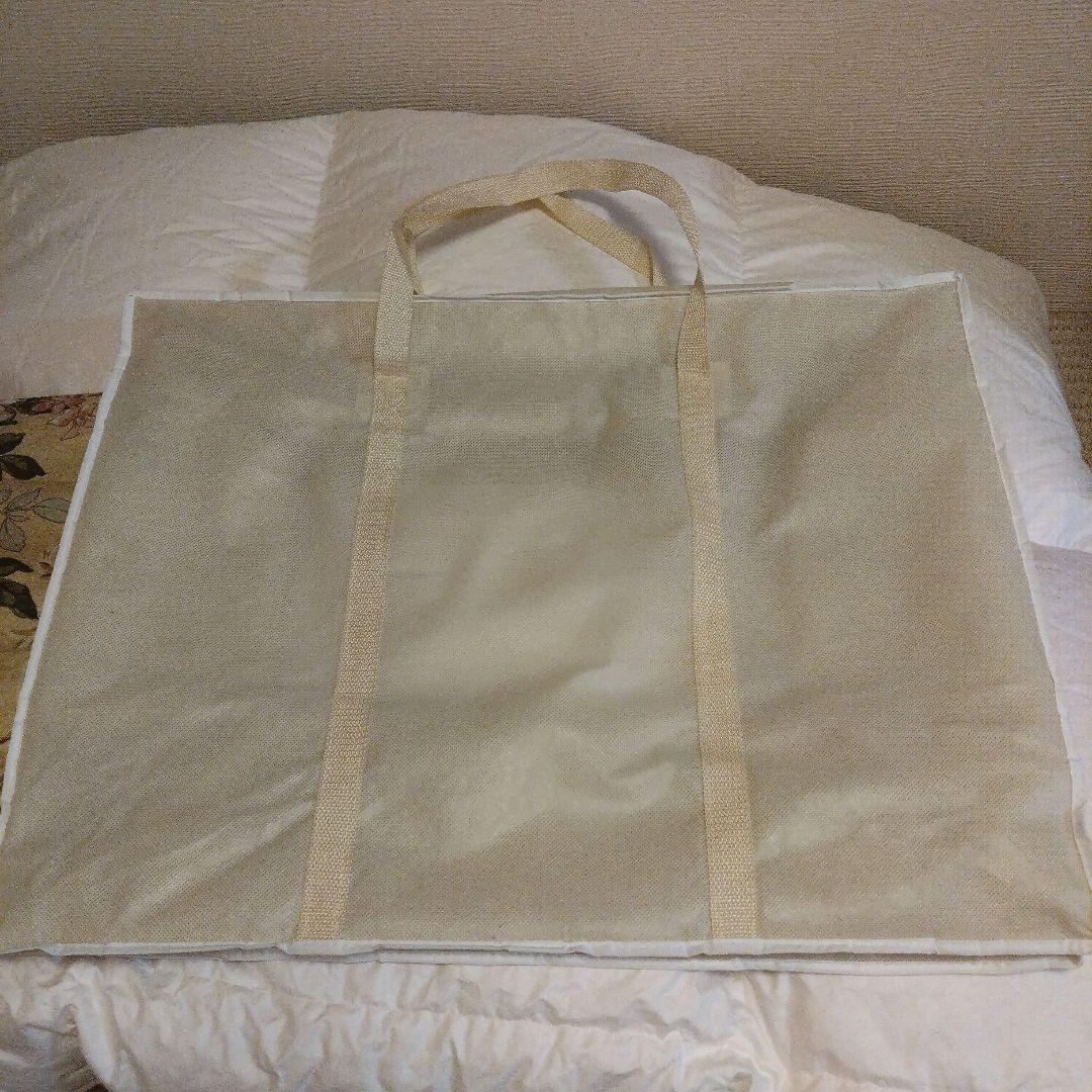 羽毛布団シングル　ダウン93%フェザー7% ペアの枕カバーと保管用袋3点セット