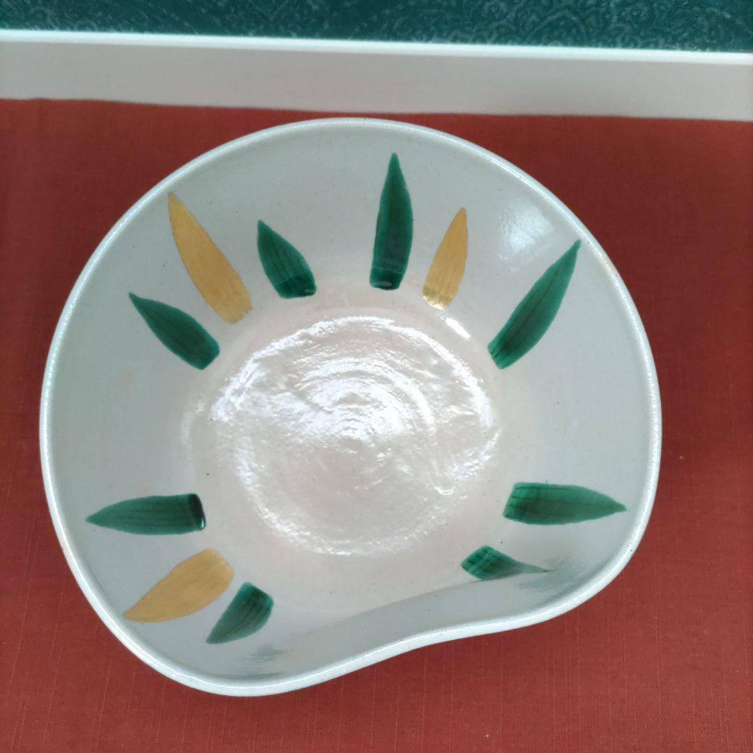 ★値下げ更新❗️茶道具　菓子鉢 　通次阿山造　色絵花菖蒲