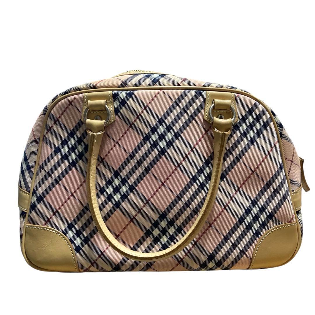 美品　BURBERRY バーバリー ミニボストン ノバチェック　ピンク