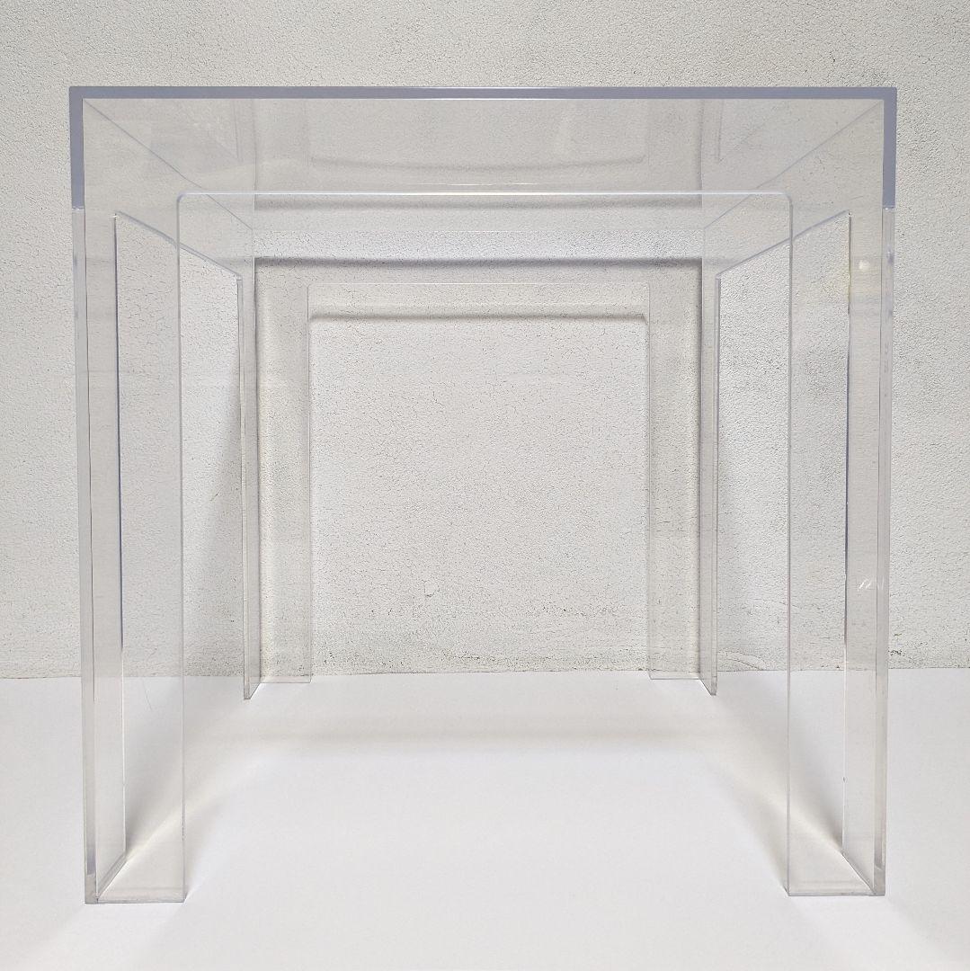 美品 Kartell JOLLY カルテル ジョリー クリスタル サイドテーブル