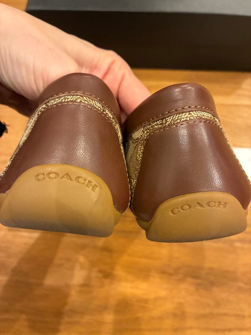COACH ブラウン ローファー タッセル付き