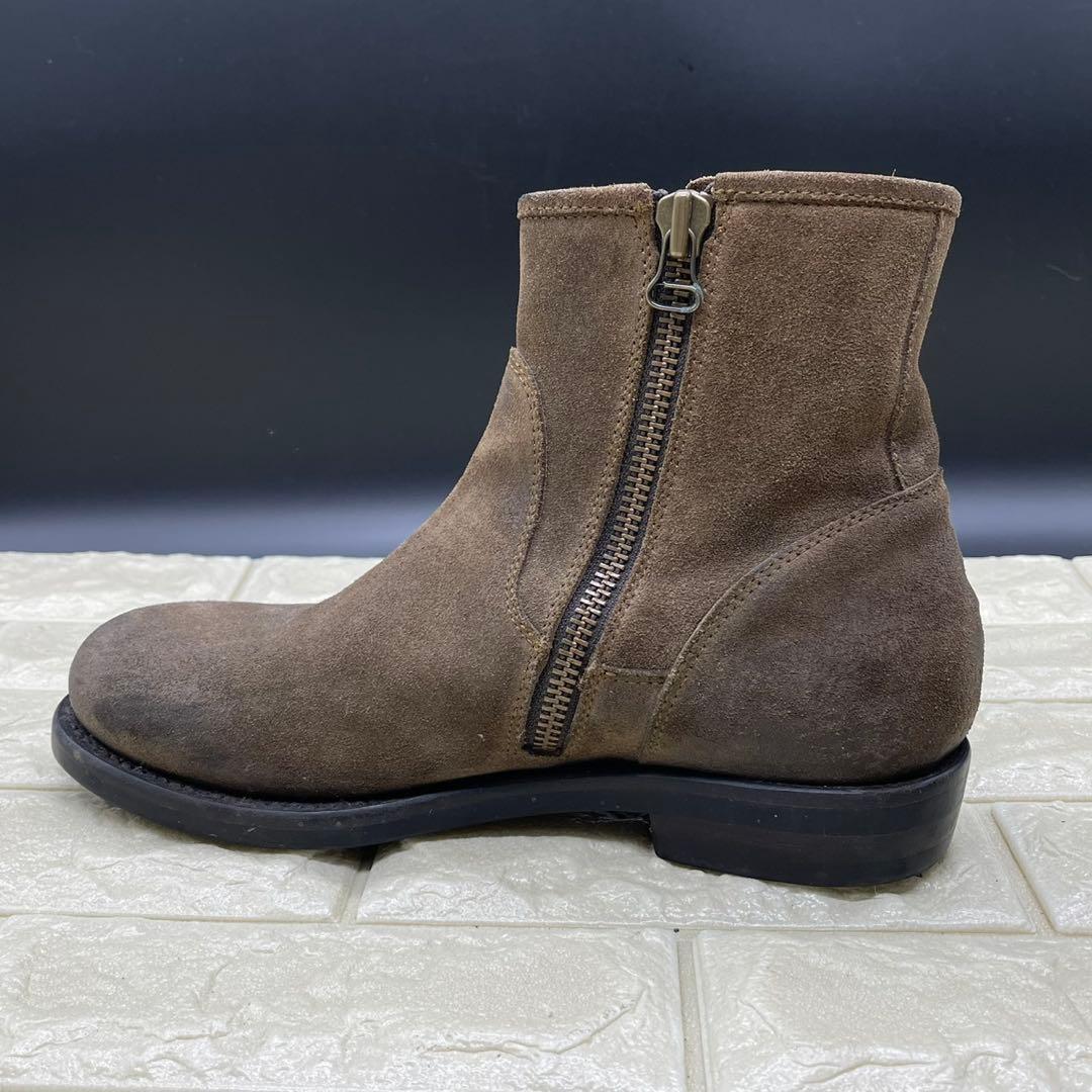 【良品】BUTTERO ブッテロ サイドジップブーツ 42 ブラウン レザー