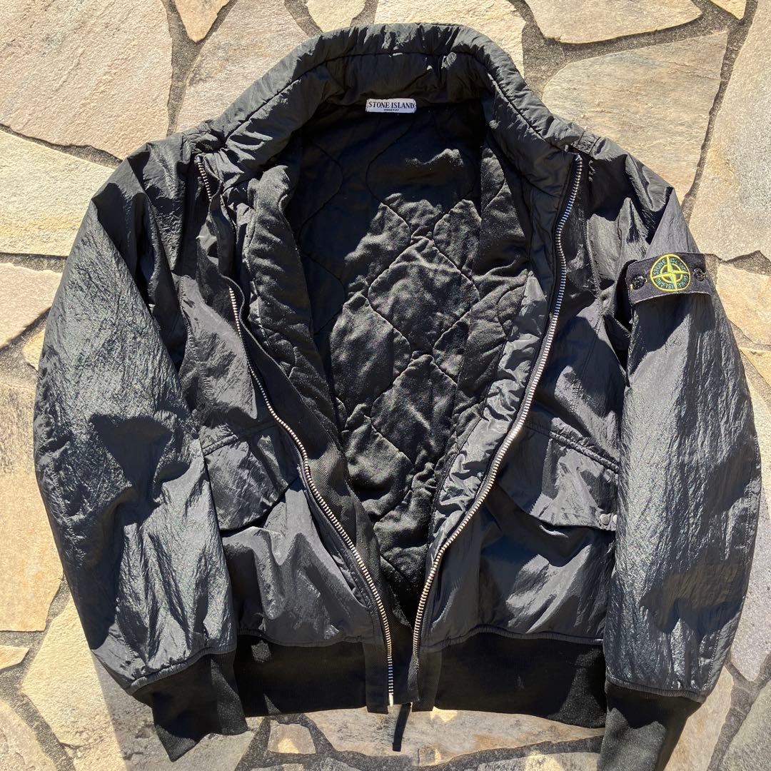 希少 00s Stone  ナイロンジャケット ガーメントダイ 中綿