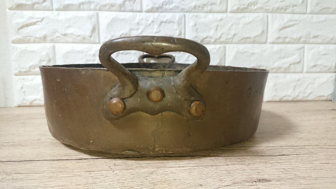 超稀少 帝国 ホテル 銅鍋 業務用 アンティーク 骨董 刻印 入り