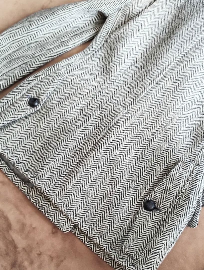 Harris Tweed ＊ TOKITO ウール100％ コート フード付き