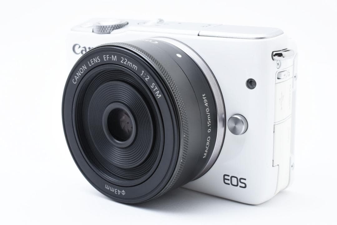 Canon EOS M10 ホワイト パンケーキレンズ EF-M 22mm付