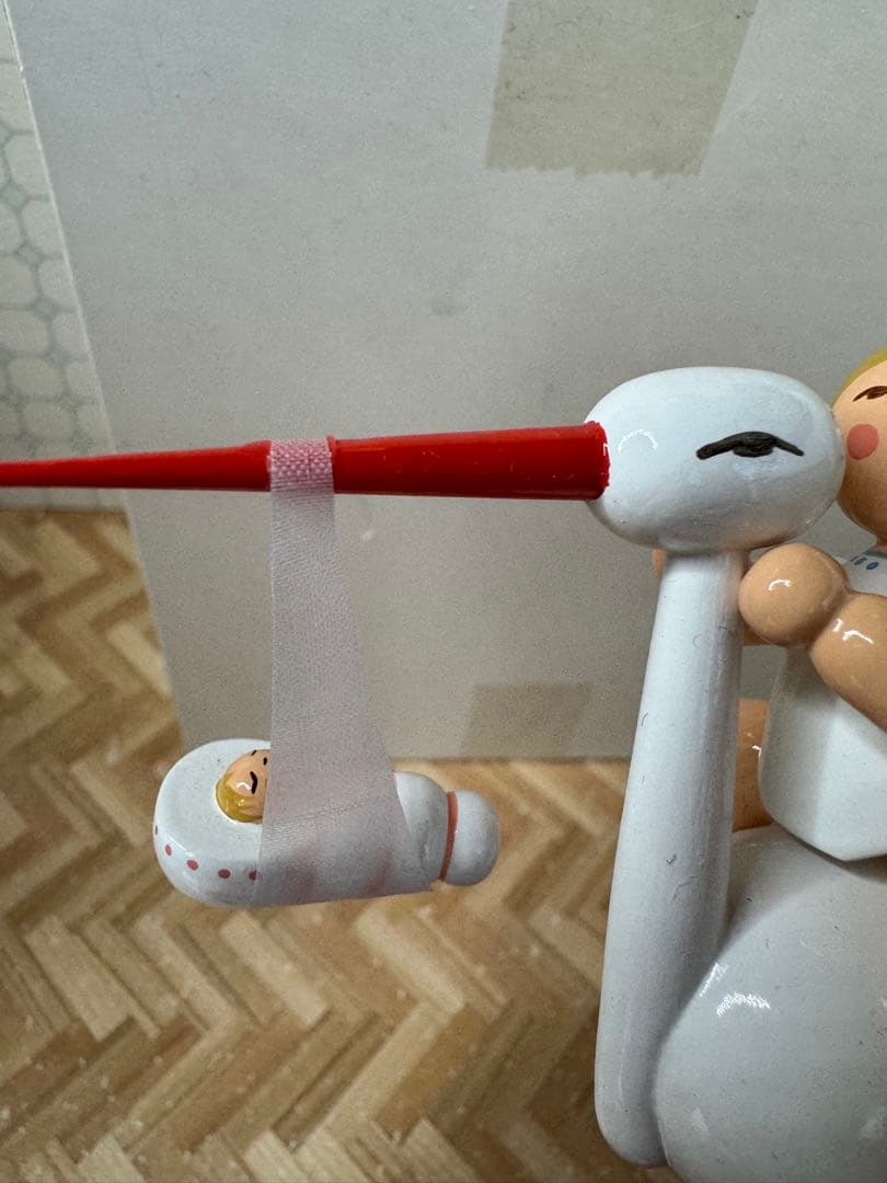 ヴェント & キューン　Wendt & Kuhn 赤ちゃん　コウノトリ　ピンク