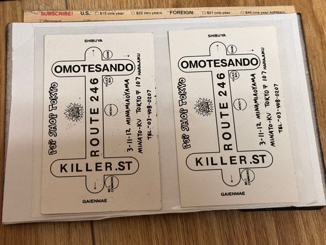 希少キース・カードに墨で ドローイング 2点セット