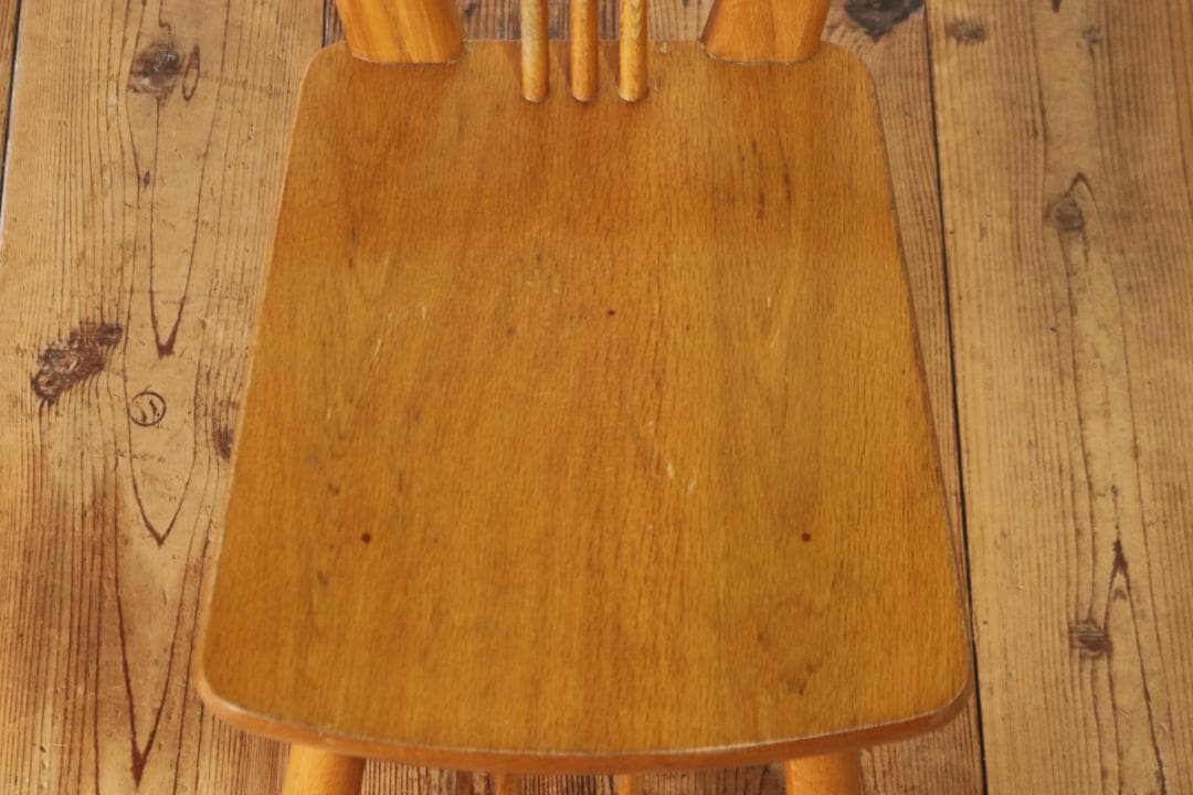 ヴィンテージ ダイニングチェア 椅子 低座 オーク材 ナチュラル