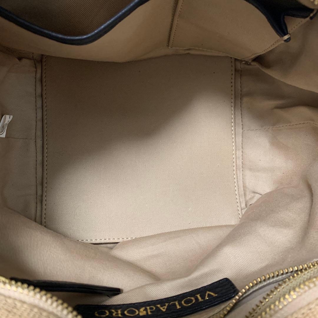 VIOLA'dOROヴィオラドーロ 2WAYラフィアバッグ カゴバック