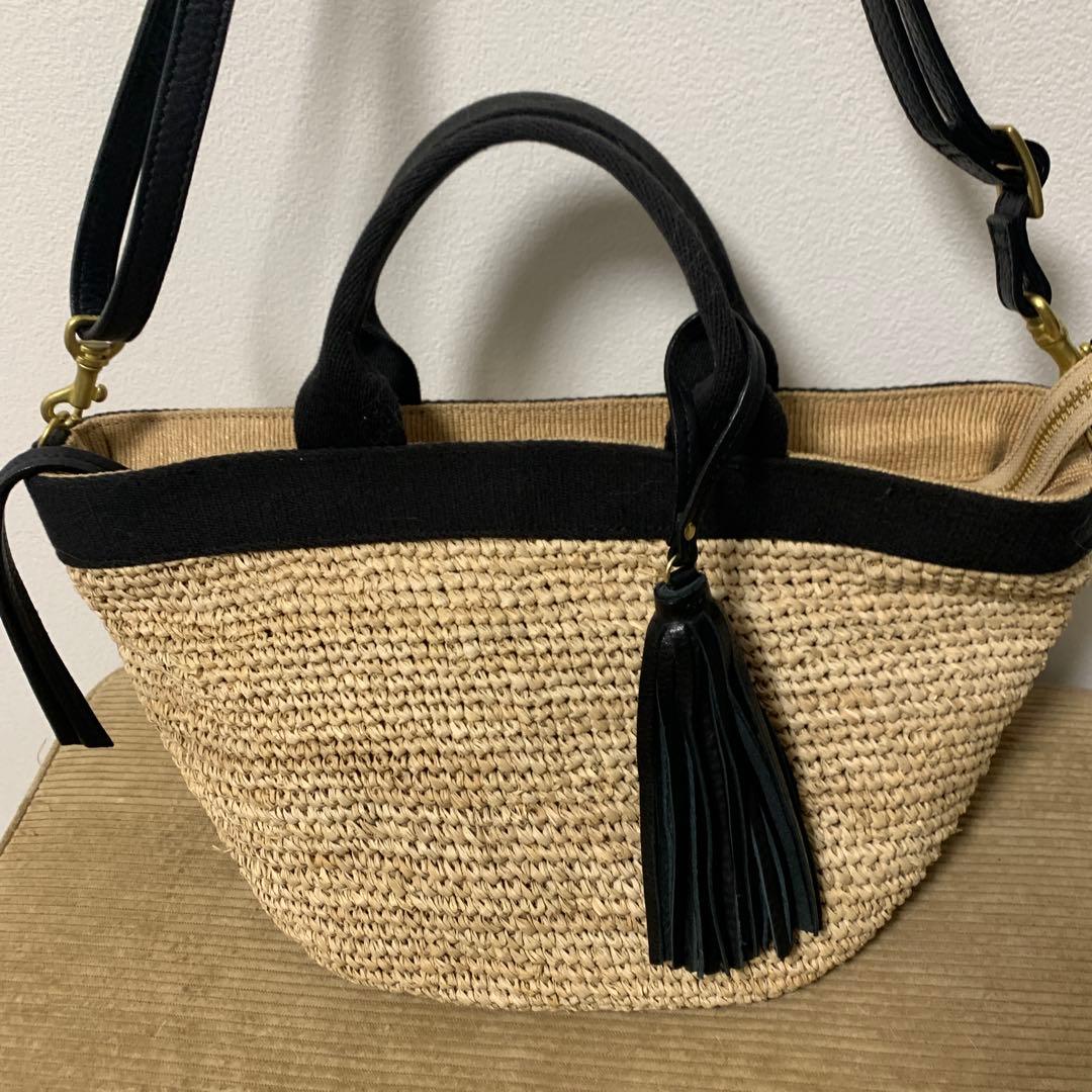 VIOLA'dOROヴィオラドーロ 2WAYラフィアバッグ カゴバック