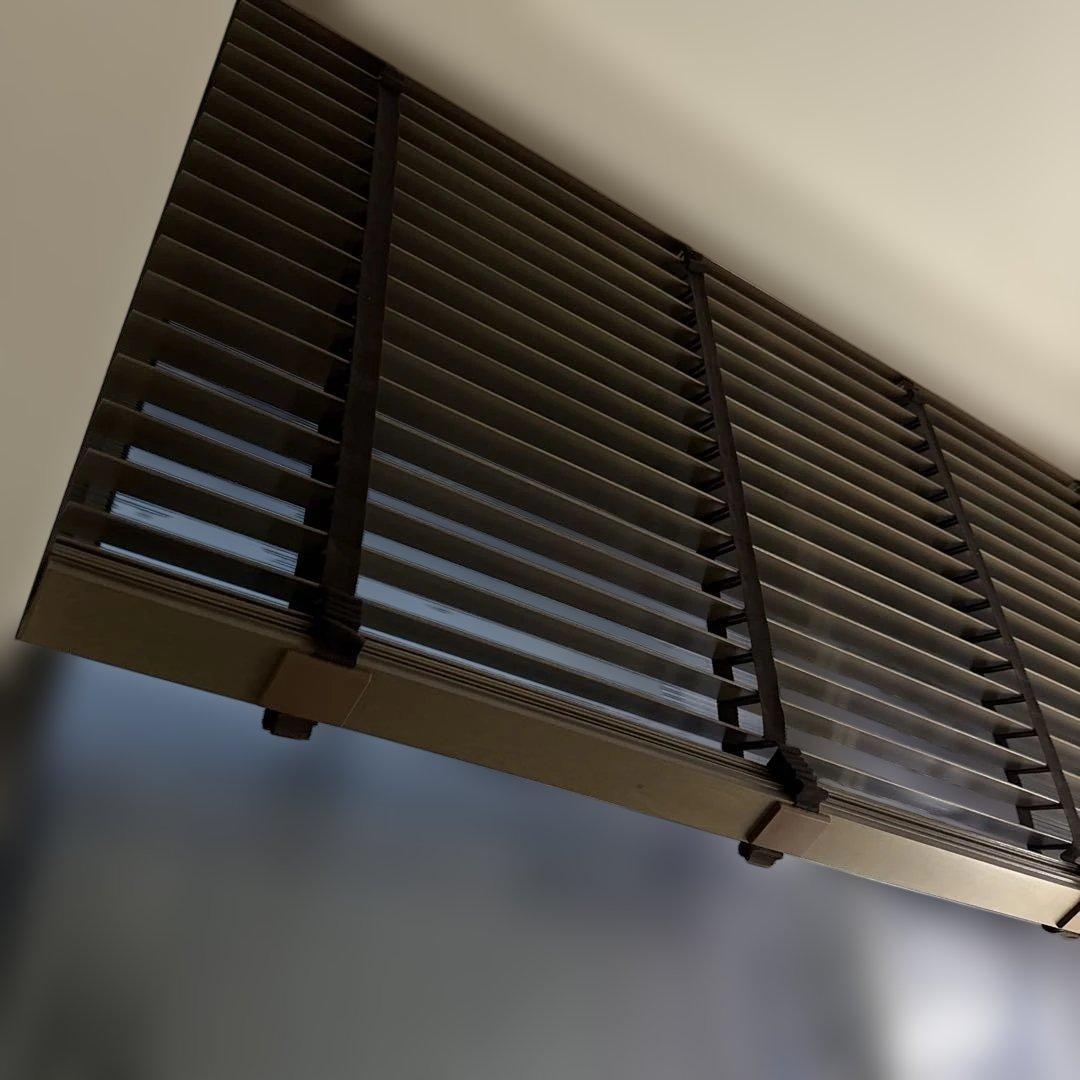 美品タチカワブラインド ウッドブラインド 木製 ラダーテープ 腰高窓用　残2機