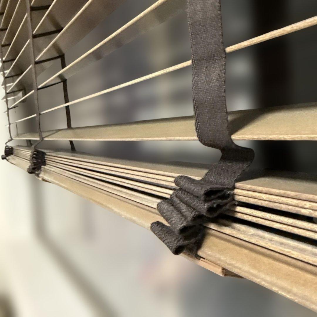 美品タチカワブラインド ウッドブラインド 木製 ラダーテープ 腰高窓用　残2機