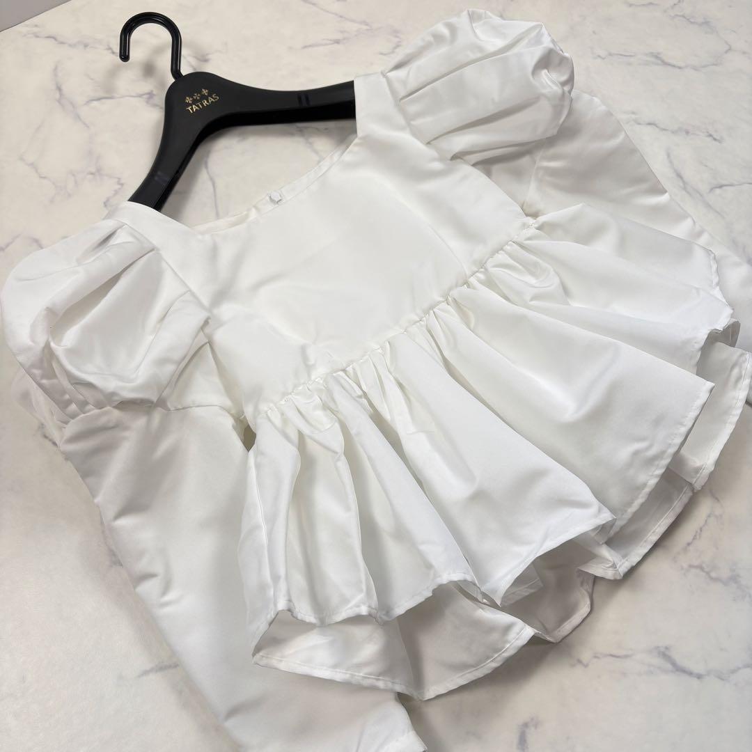 美品 フェテ 完売品 キャンディブラウス S 白