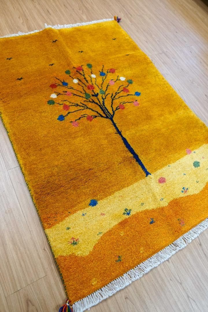 150×100cm ペルシャ絨毯 手織りギャッベ アマレ族ギャベ