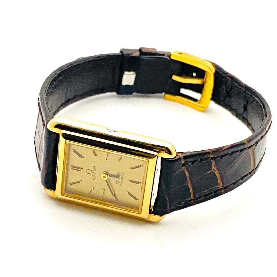 美品　稼働 オメガ デビル レディース腕時計 1350 プッシュ式リューズ