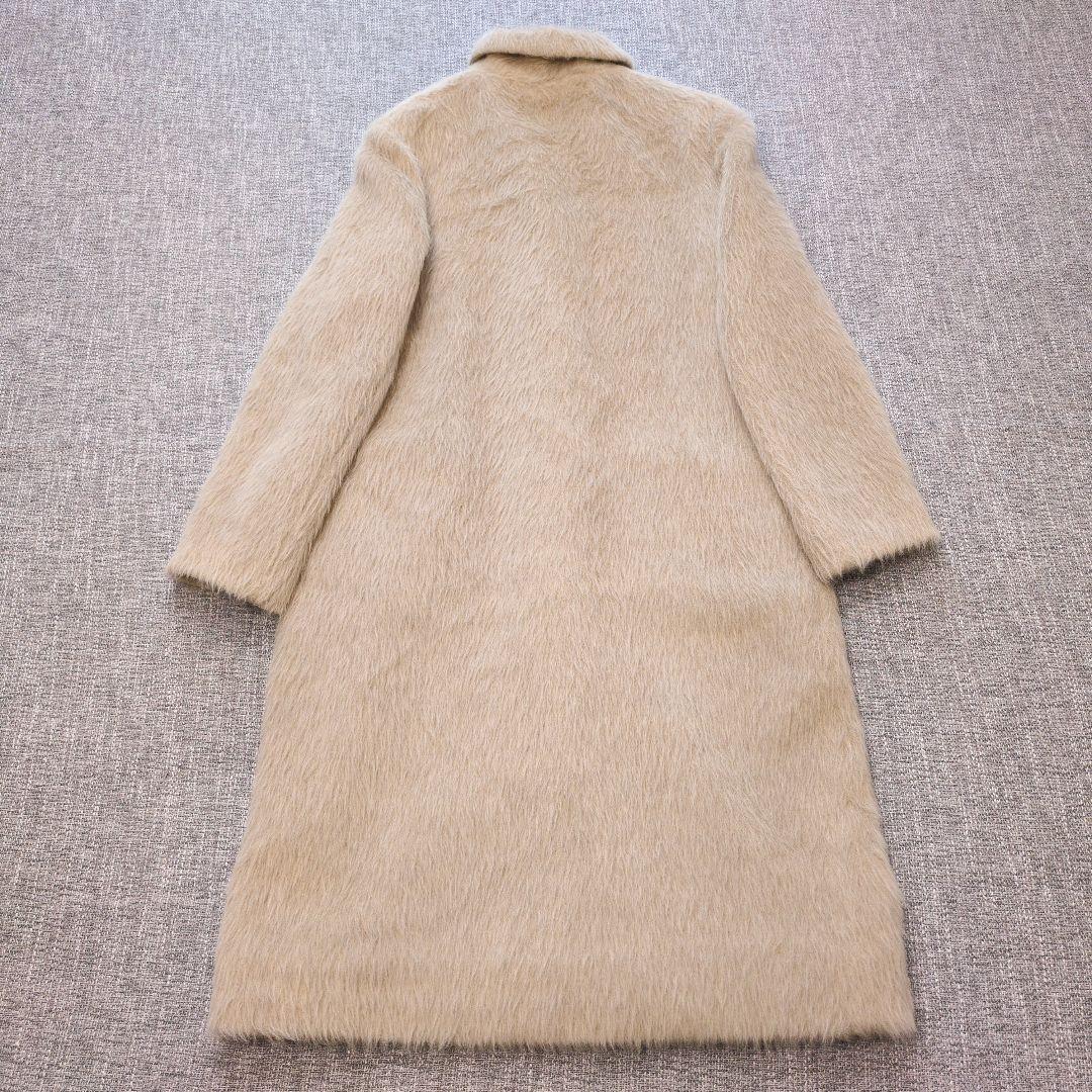 イタリア製　アルパカ100%　アルパカウールシャギーコート　L〜XL相当