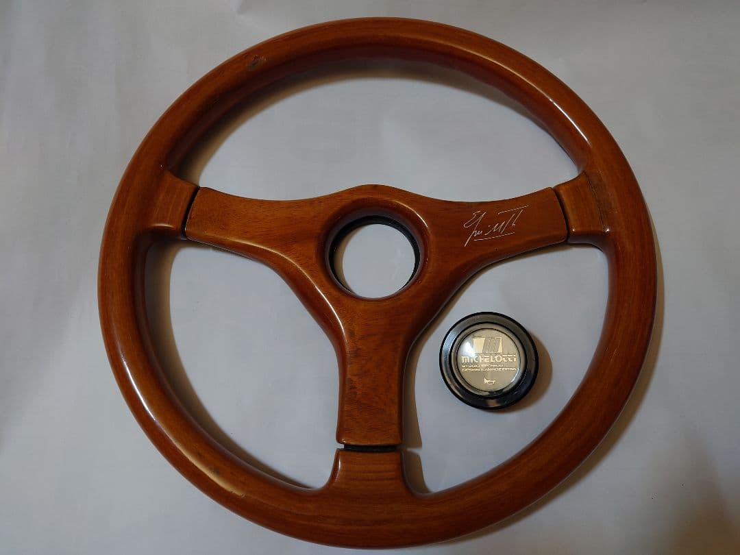 Michellotti ウッド ステアリング 　ミケロッティ当時物！旧車！