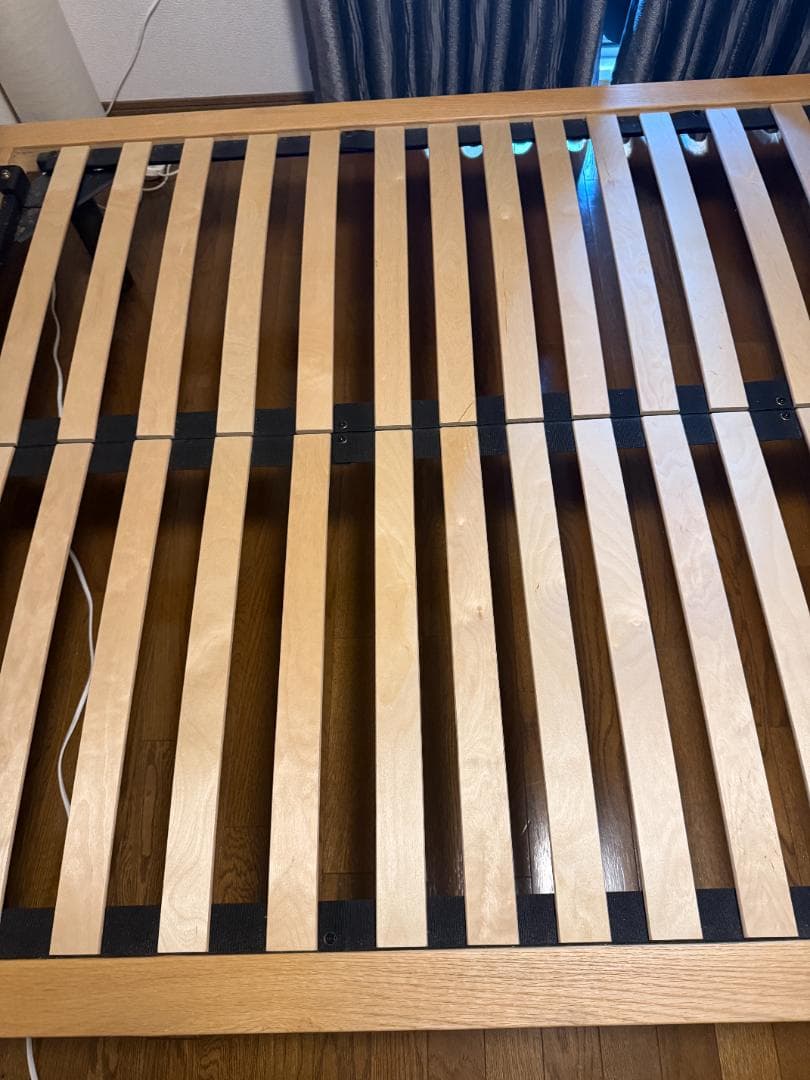 無印良品　ダブルベッドフレーム ヘッドボード付き　ウォールナット