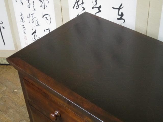 松本民芸家具 ミズメザクラ 無垢材 整理タンス 刻印有/チェスト/引き出し