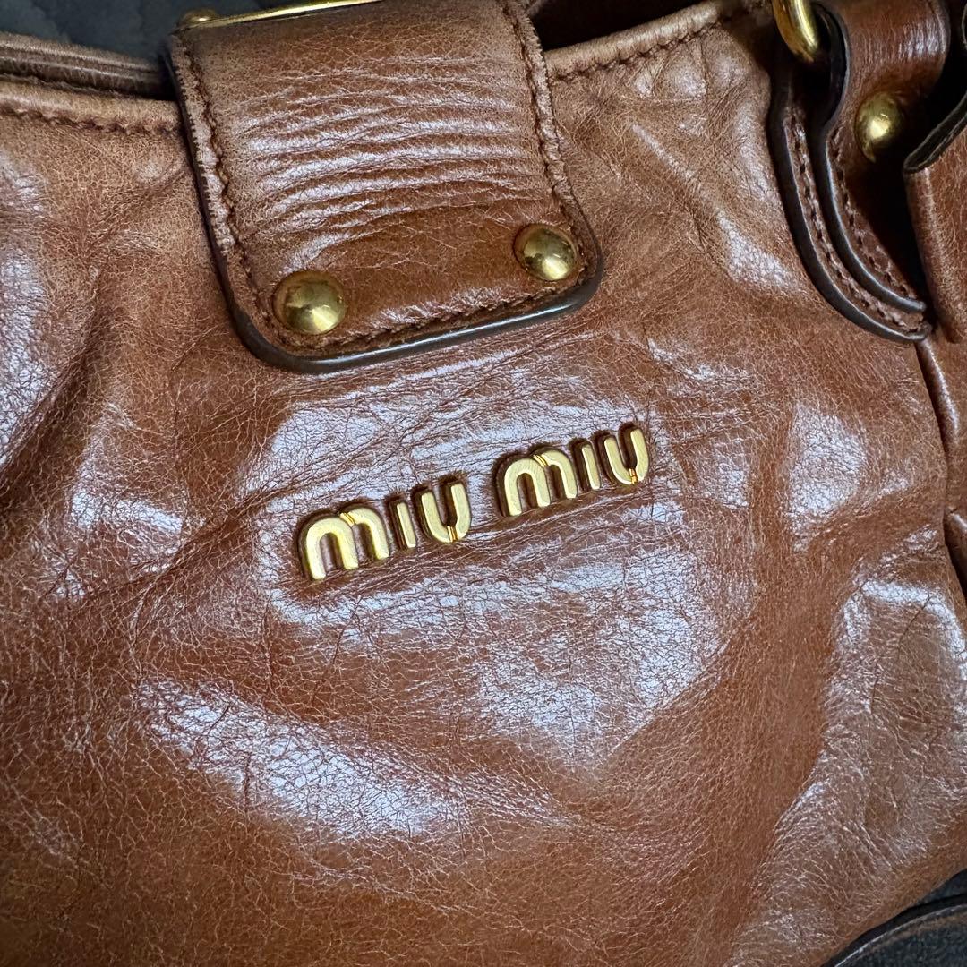 MIU MIU サイドリボン ハンド ショルダーバック 2WAY