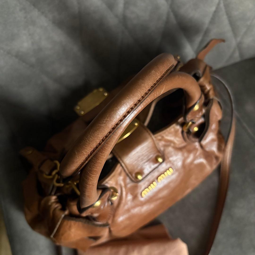 MIU MIU サイドリボン ハンド ショルダーバック 2WAY