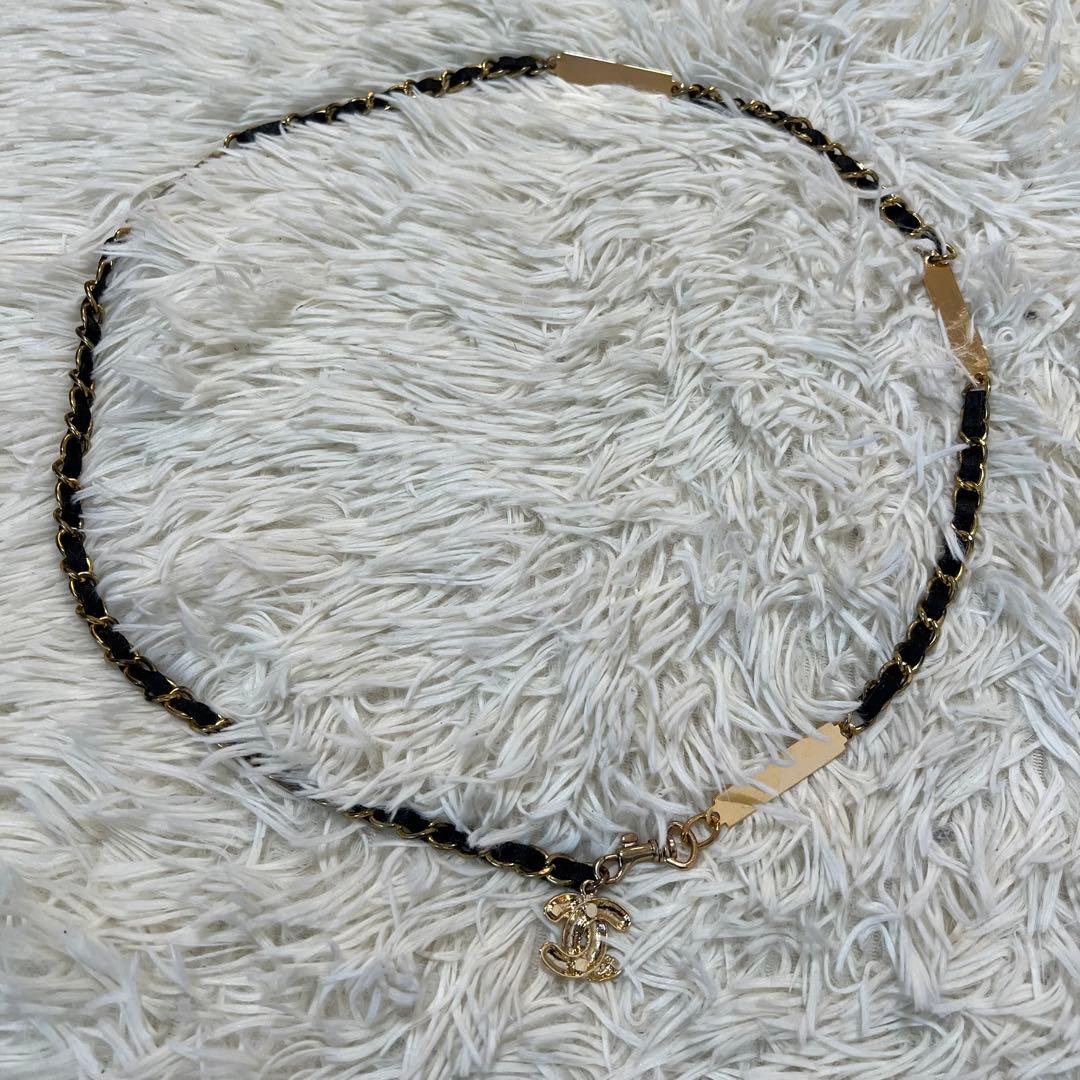 【美品】シャネル チェーンベルト ココマーク ゴールドロゴ 希少 レア