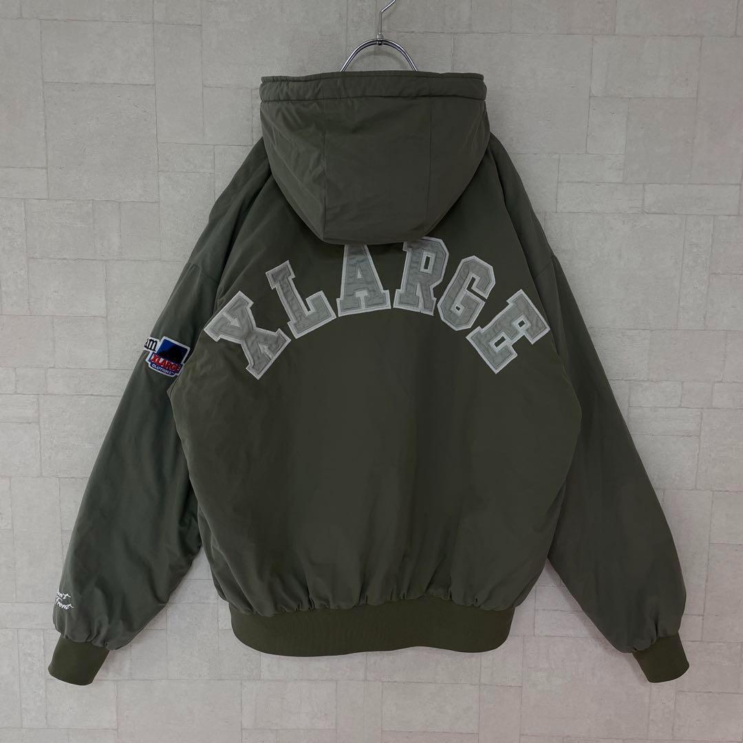 a【即完売モデル】エクストララージ☆ナイロンパファージャケット　カーキ610