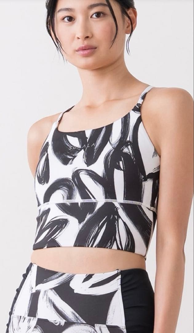 スカーラ　ハートプリントセパレートタンクトップ　オフホワイト　L