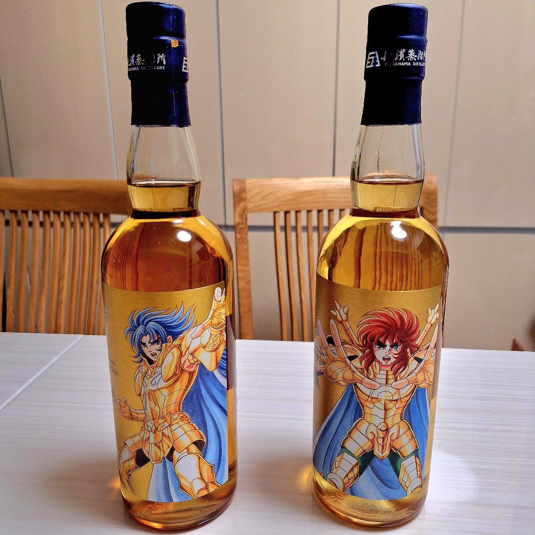 聖闘士星矢　黄金聖闘士 ウィスキー　 双子座のサガ&天秤座の童虎　2本セット