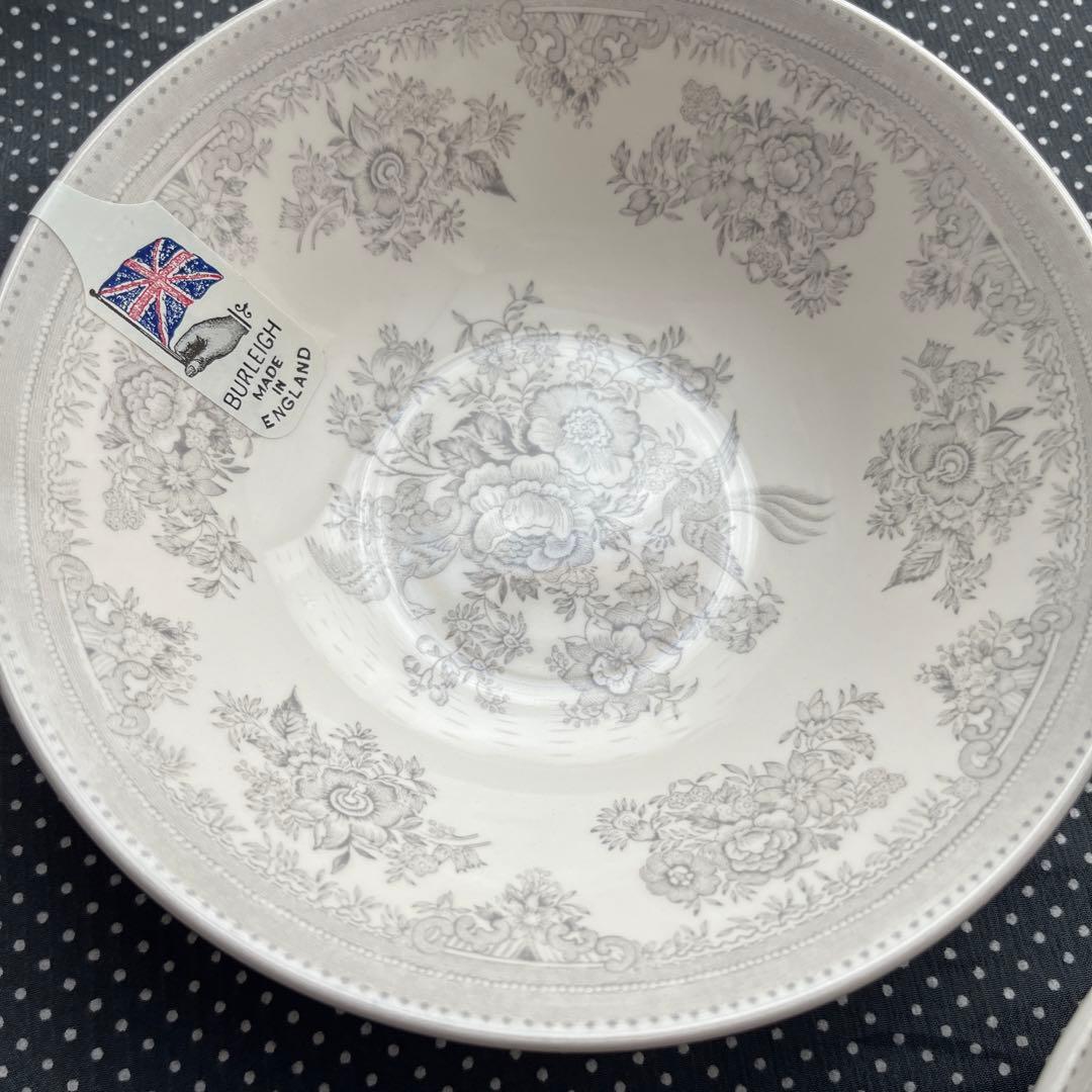 バーレイ アジアティックフェザンツ　シリアルボウル Burleigh ダブグレイ