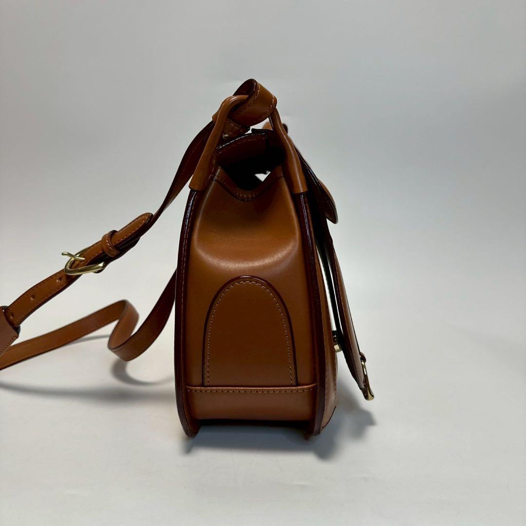 p29【美品】イタガキ　レザー　鞍　くら　サドルバッグ　替えショルダー付