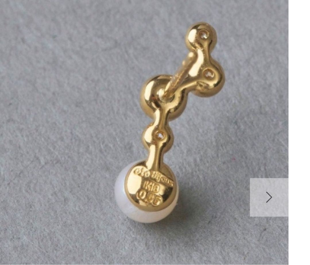 K18YG あこやパール/ダイヤモンド ピアス diamond pearl