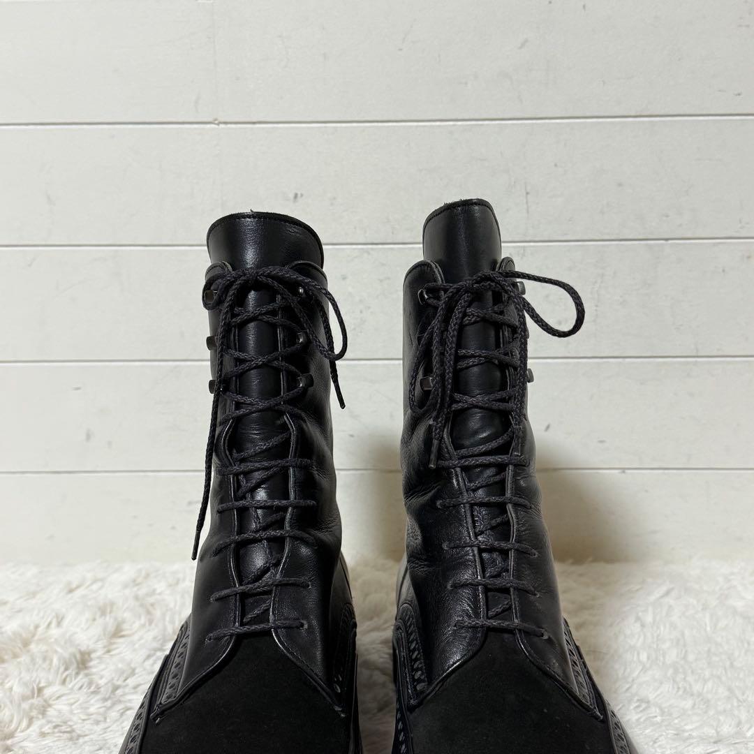 ⭐️極美品⭐️　タケガハラトシノスケ　レースアップブーツ　ブラック　レザー