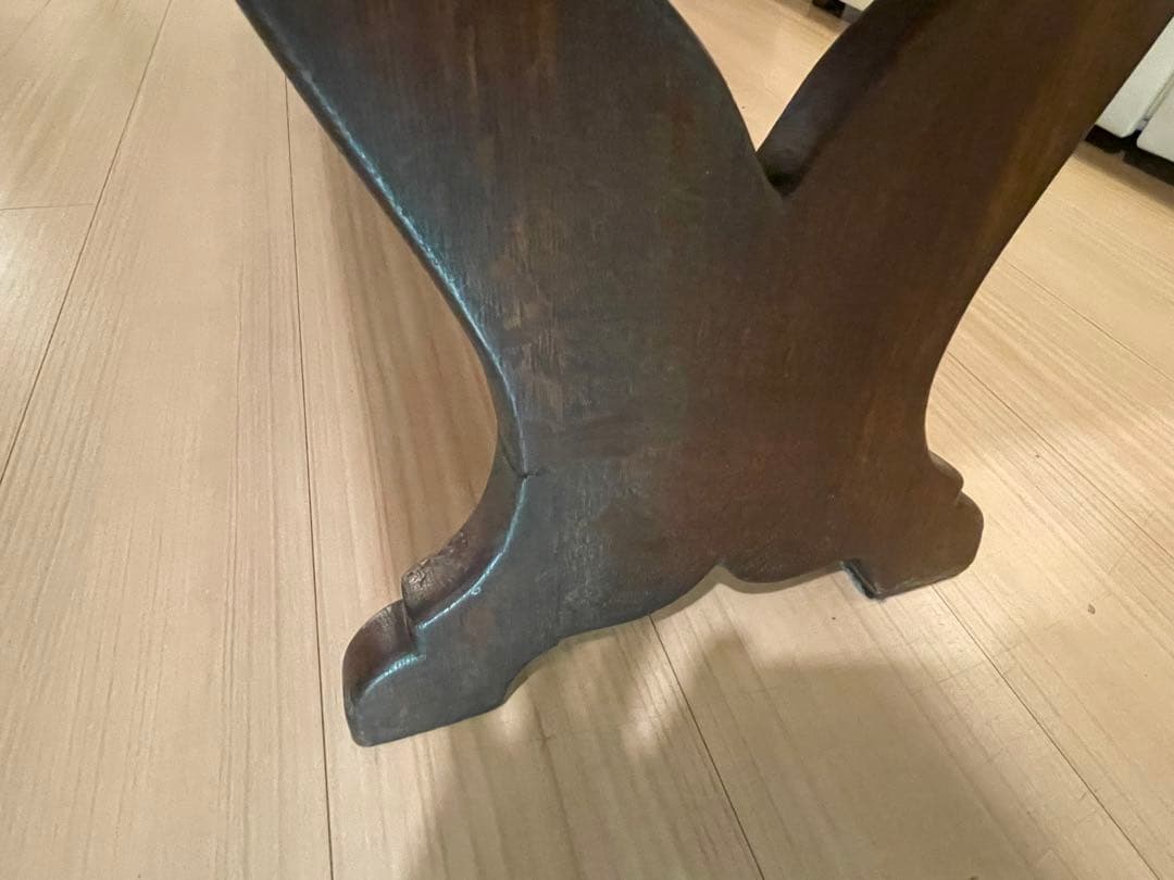 アンティーク 木製ローテーブル イギリス製 ハート脚