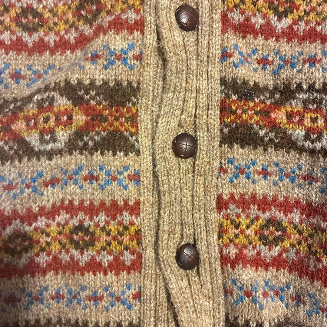 Jamieson's フェアアイル柄カーディガン　サイズ38