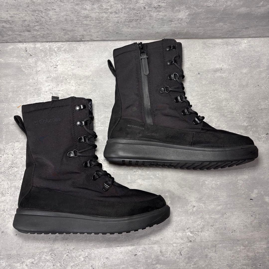【新品】コロンビア　ショートブーツ ウォータープルーフ サイドジップ 23㎝　黒
