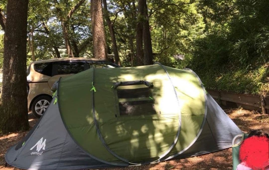 【美品】ayamaya ポップアップテント 4人〜6人用 カーキ ドーム型テント