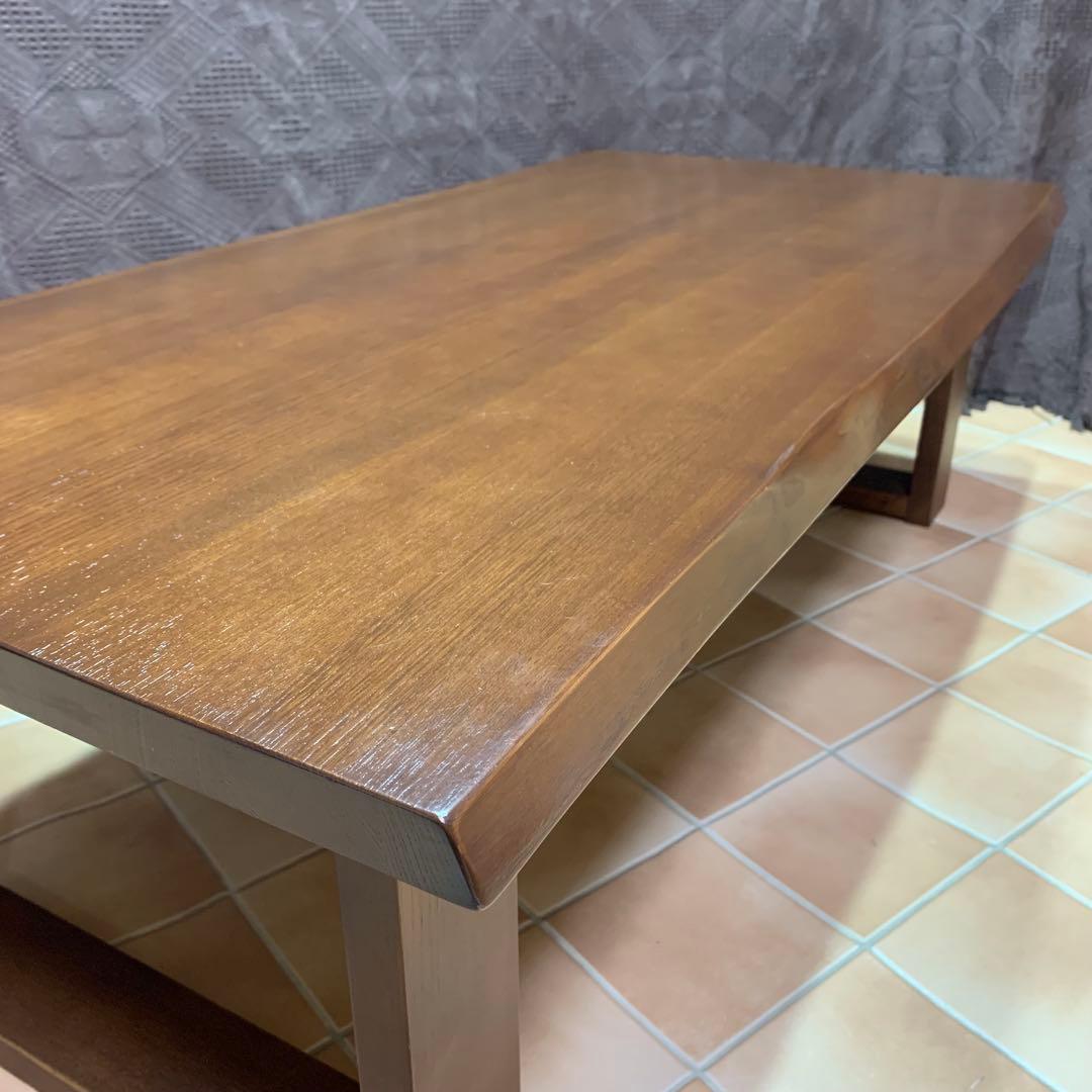 【自然耳付き】無垢材 ローテーブル コーヒーテーブル モダン 男前インテリア