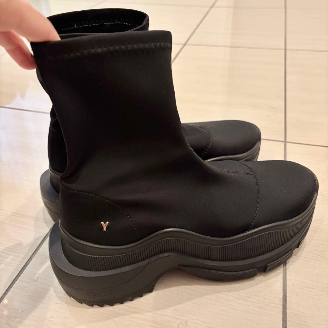 YELLO TOKYO BLACK SHORT BOOTS 【 S 】