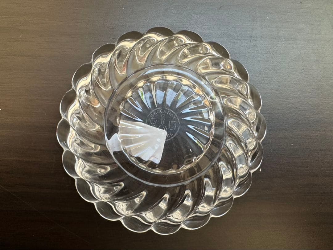 G1598 バカラ　クリスタルガラス　アクセサリートレー　小物入れ　皿