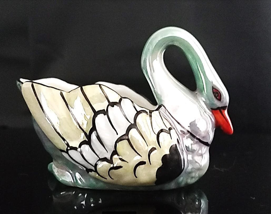 豪華！　オールドノリタケ レア　カラフル スワン 小ボウル1918年