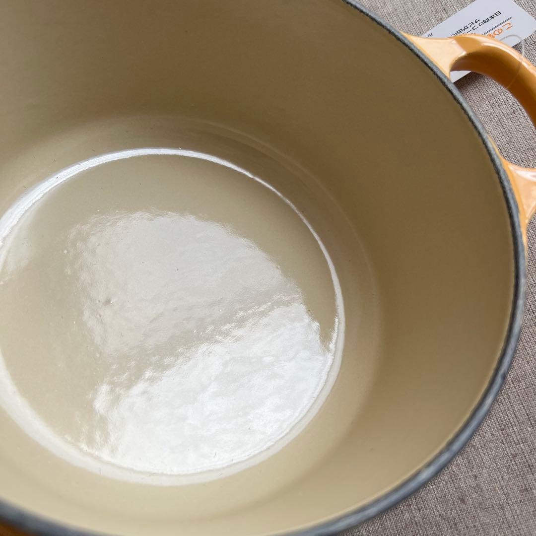 LE CREUSET ココットロンド 両手鍋 16cm イエロー