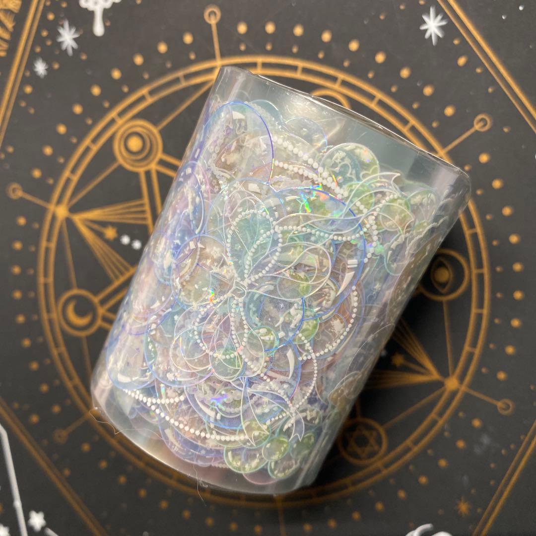 【A1】海外　10m巻　貝殻光/PETマスキングテープ　装飾系/背景系/お花系