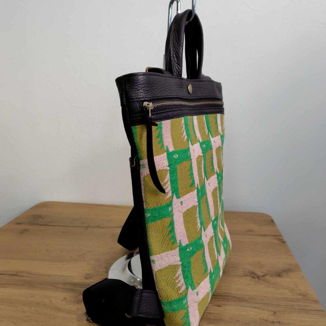 ミナペルホネン/thoroughbredサラブレットマスタード/牛革A4トートリ