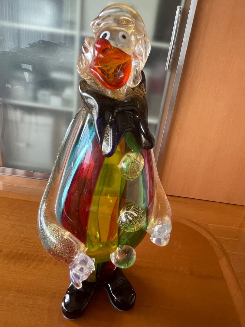 ベネチアングラス　(ムラーノガラス) ピエロ　人形