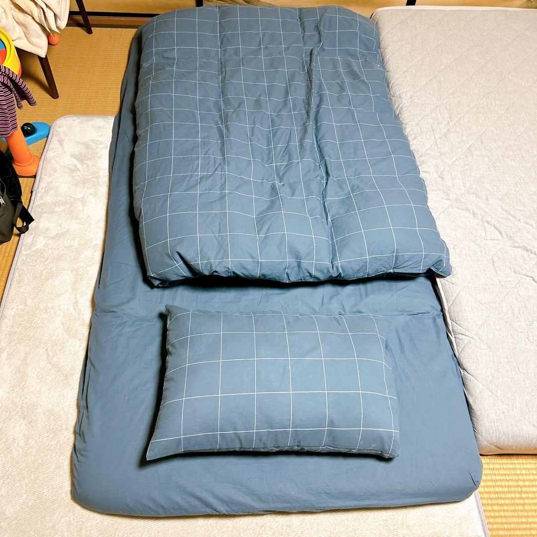 無印良品　防ダニ　寝具３点セット　カバー付き　シングル