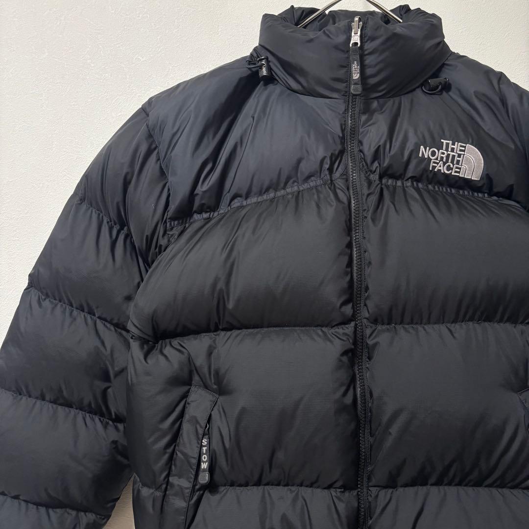 人気✨90's ザノースフェイス　ダウンジャケット　ヌプシ　L ブラック　刺繍