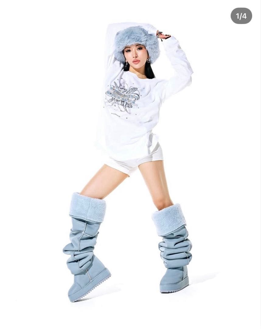 新品YELLO JACOB LOOSE FIT LONG BOOTS brown