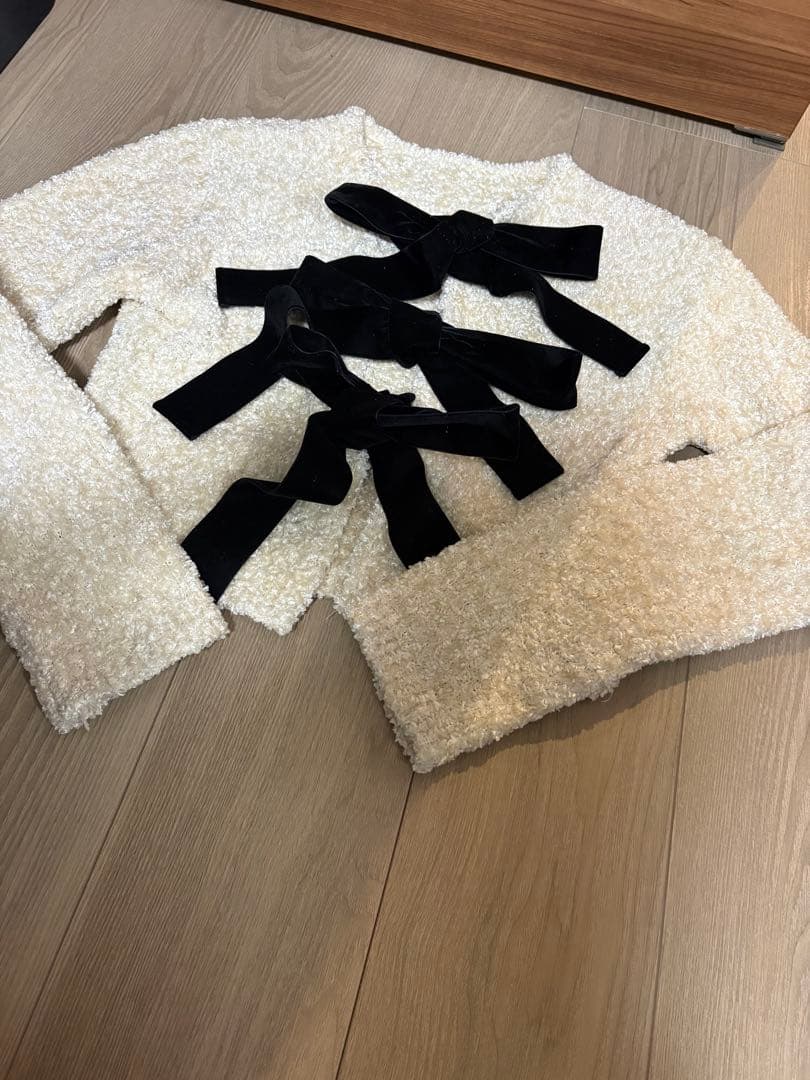 eimyistoire/2025AW/ベロアリボンカーディガン